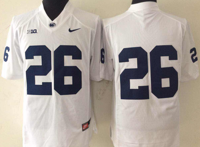 NCAA Youth Penn State Nittany Lions White #26 BARKLEY blank name jerseys->youth ncaa jersey->Youth Jersey